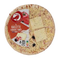 AUCHAN La raclette pizza lardons raclette 3 personnes 450g
