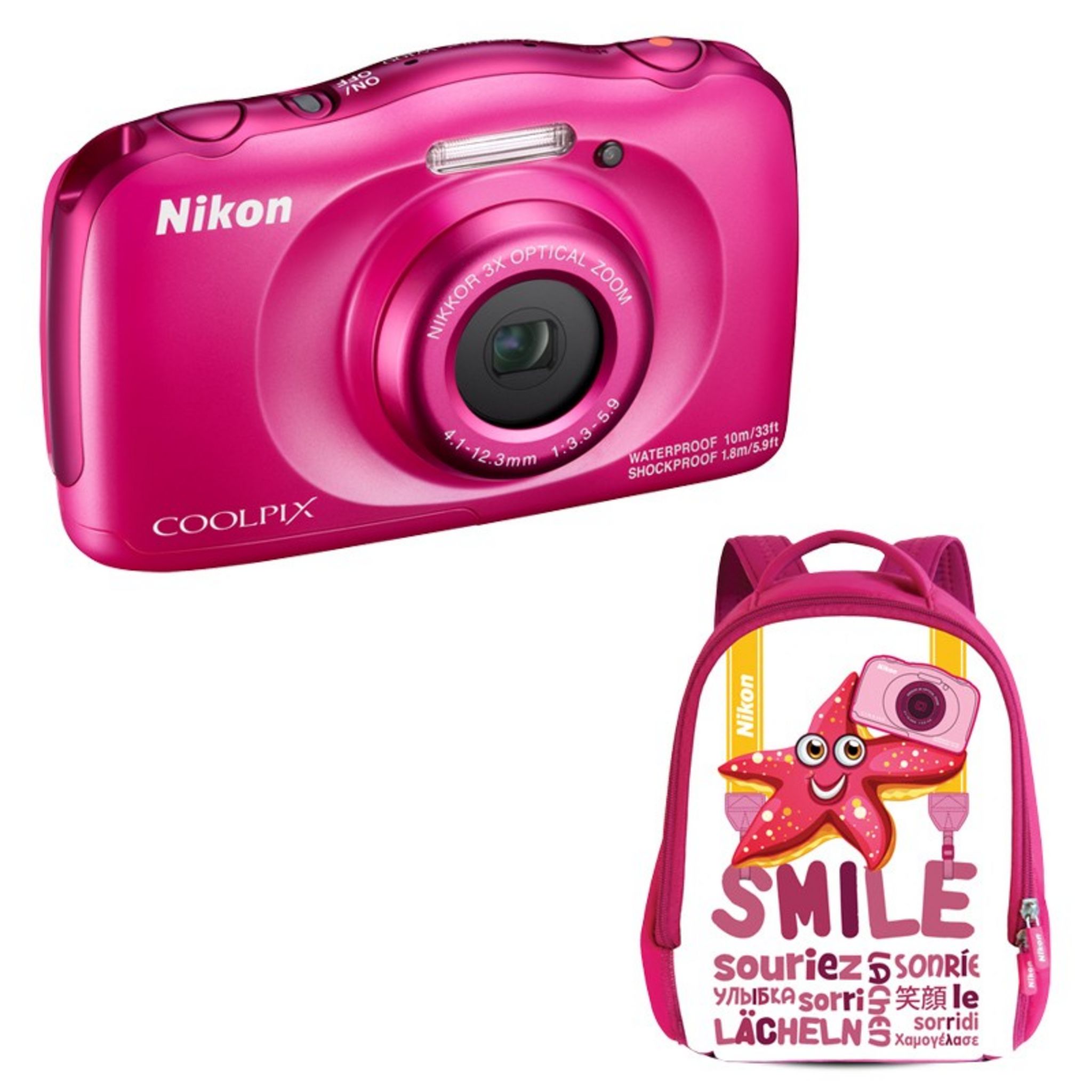 Appareil photo enfant GENERIQUE Appareil photo pour enfants rose 3Mpx et  vidéo 1080p