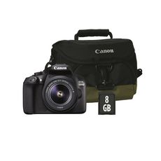 CANON Appareil Photo Reflex - EOS 1300D - Noir + Objectif 18-55 mm+ Sac Photo + Carte SD 8Go