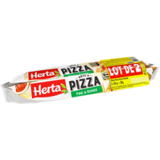 HERTA Pate à pizza fine et ronde  2 pièces 2X265g