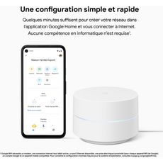 GOOGLE Répéteur Mesh Wifi Routeur - Pack 1 - Blanc