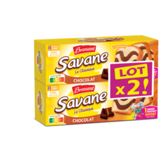 BROSSARD Savane gâteaux classique marbré au chocolat Lot de 2 2x310g