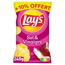 LAY'S Chips saveur sel et vinaigre  240g +10% offert
