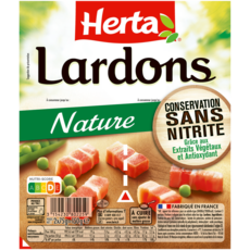 HERTA Lardon nature sans nitrite 2x75g