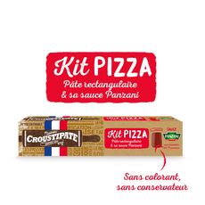 CROUSTIPATE Kit pizza pâte rectangulaire et sauce Panzani 600g
