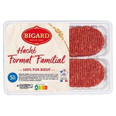 BIGARD Haché 100% pur bœuf format familial 6x100g