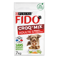 PURINA Fido croq'mix croquettes boeuf et légumes pour chien 7 kg