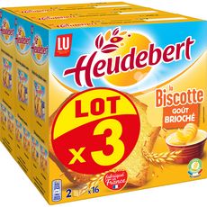 HEUDEBERT La biscotte goût brioché 3x290g