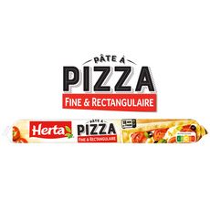 HERTA Pâte à pizza fine et rectangulaire 390g