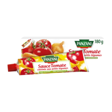 PANZANI Sauce tomate cuisinée petits légumes ss conservateur ni colorant, en tube 180g