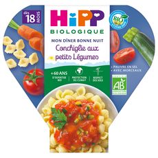 HIPP Mon dîner conchiglie aux petits légumes bio dès 18 mois 260g