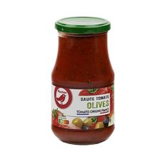 AUCHAN Sauce tomate aux olives en bocal 420g