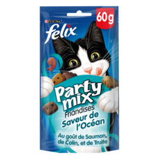 FELIX Friandises party mix au samon colin truite pour chat 60g