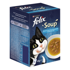 Felix Soup Repas Chats Sachets Fraicheur Selection Poisson 6x48g Pas Cher A Prix Auchan