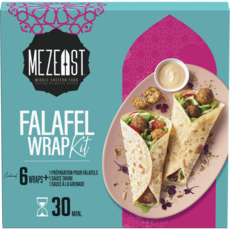 MEZEAST Kit pour préparation falafel wrap 6 wraps 420g