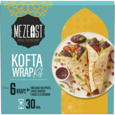 MEZEAST Kit pour préparation kofta wrap 6 wraps 362g