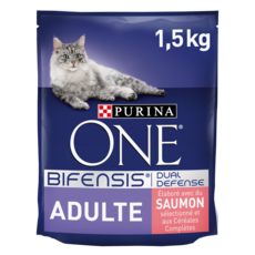 PURINA One bifensis croquettes au saumon céréales pour chat 1,5kg