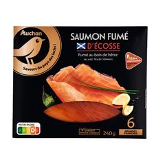 GOURMET Saumon fumé d'Ecosse sauvage 6 tranches 240g