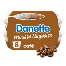 DANETTE Mousse au café liégeois 8x80g