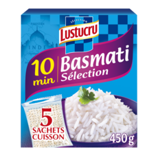 LUSTUCRU Riz Basmati sachets cuisson 5 sachets 450g