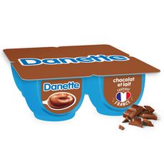 DANETTE Crème dessert chocolat au lait 4x125g