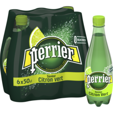 PERRIER Eau gazeuse aromatisée au citron vert bouteilles 6x50cl