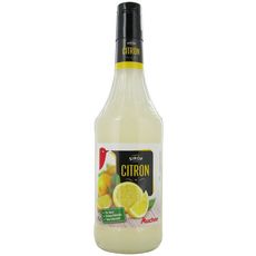 AUCHAN Sirop de citron bouteille verre 70cl