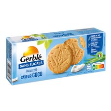 GERBLE Biscuit saveur coco sans sucres 132g