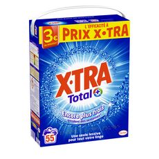 X-TRA Total+ lessive poudre fraîcheur 55 lavages 3kg