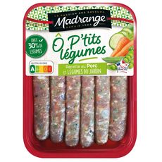 MADRANGE Saucisses au porc et légumes du jardin 6 pièces 330g