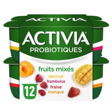 ACTIVIA Yaourts aux fruits mixés bifidus 12x125g