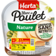 HERTA Blanc de poulet nature sans nitrite 12 tranches 2x 140g +140g offertes