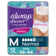 ALWAYS Discreet culottes incontinence normal taille M 12 culottes