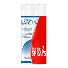 NARTA Déodorant spray sans sel d'aluminium fraîcheur Cologne  24h 2x200ml
