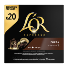 L'OR Capsules de café forza intensité 9 compatibles Nespresso 20 capsules 104g