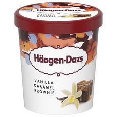 HAAGEN DAZS Crème glacée en pot vanille brownie et sauce caramel 386g