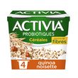 ACTIVIA Probiotiques - Yaourt céréales quinoa noisette 4x120g