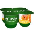 ACTIVIA Probiotiques Yaourt saveur abricot 4x125g
