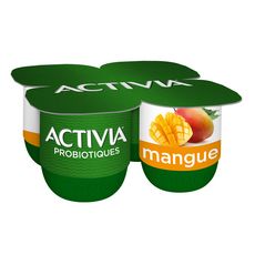 ACTIVIA Probiotiques - Yaourts aux fruits bifidus mangue 4x125g