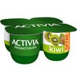 ACTIVIA Yaourt au bifidus saveur kiwi 4x125g