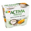ACTIVIA Probiotiques - Yaourt aux fruits mangue coco et graines de chia sans sucres 4x115g