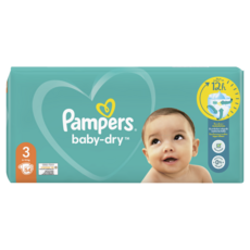 PAMPERS Baby-dry couches taille 3 (6-10kgà jusqu'à 12h de protection 54 couches