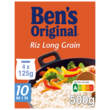 BEN'S ORIGINAL Riz long grain cuisson rapide 10 minutes sachets cuisson 4x125g 500g