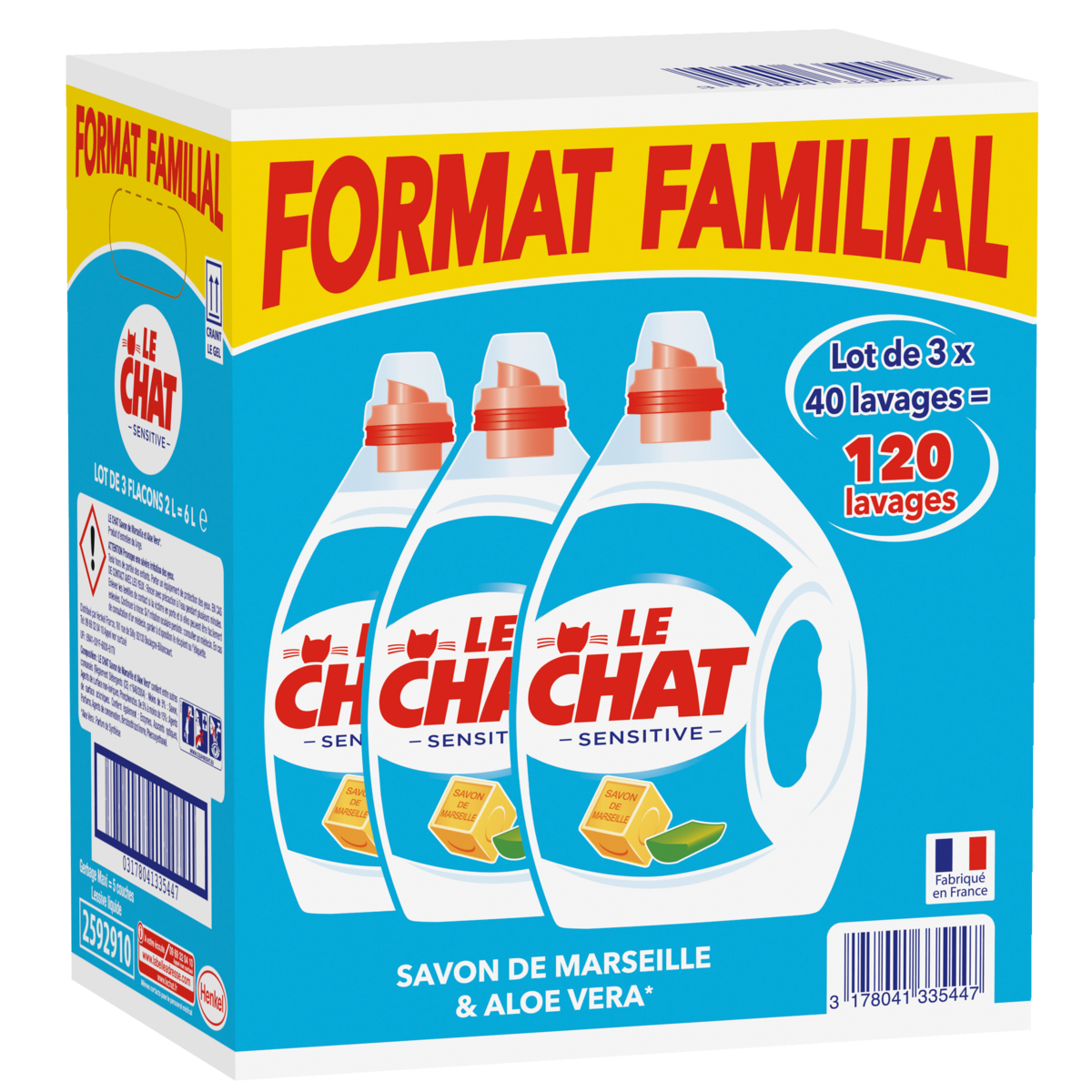 Le Chat Lessive Liquide Sensitive Amande Et Savon De Marseille