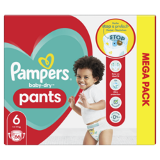 PAMPERS Pants baby-dry couche culotte taille 6 ( 14-19kg ) 66 couches