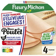 FLEURY MICHON Blanc de poulet 4 tranches 140g