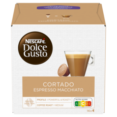 DOLCE GUSTO Capsules de café cortado espresso macchiato 16 capsules 100g