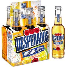 DESPERADOS Bière blonde agrumes citron Virgin sans alcool 0,0% bouteilles 6x33cl