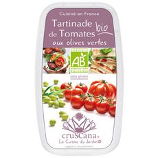 CRUSCANA Tartinade de tomates aux olives vertes bio 100g