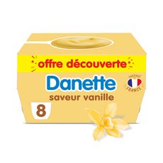 DANETTE Crème dessert saveur vanille 8x125g